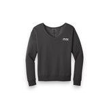 Port & Co Women's Beach Wash Garment-Dyed V-Neck Sweatshirt