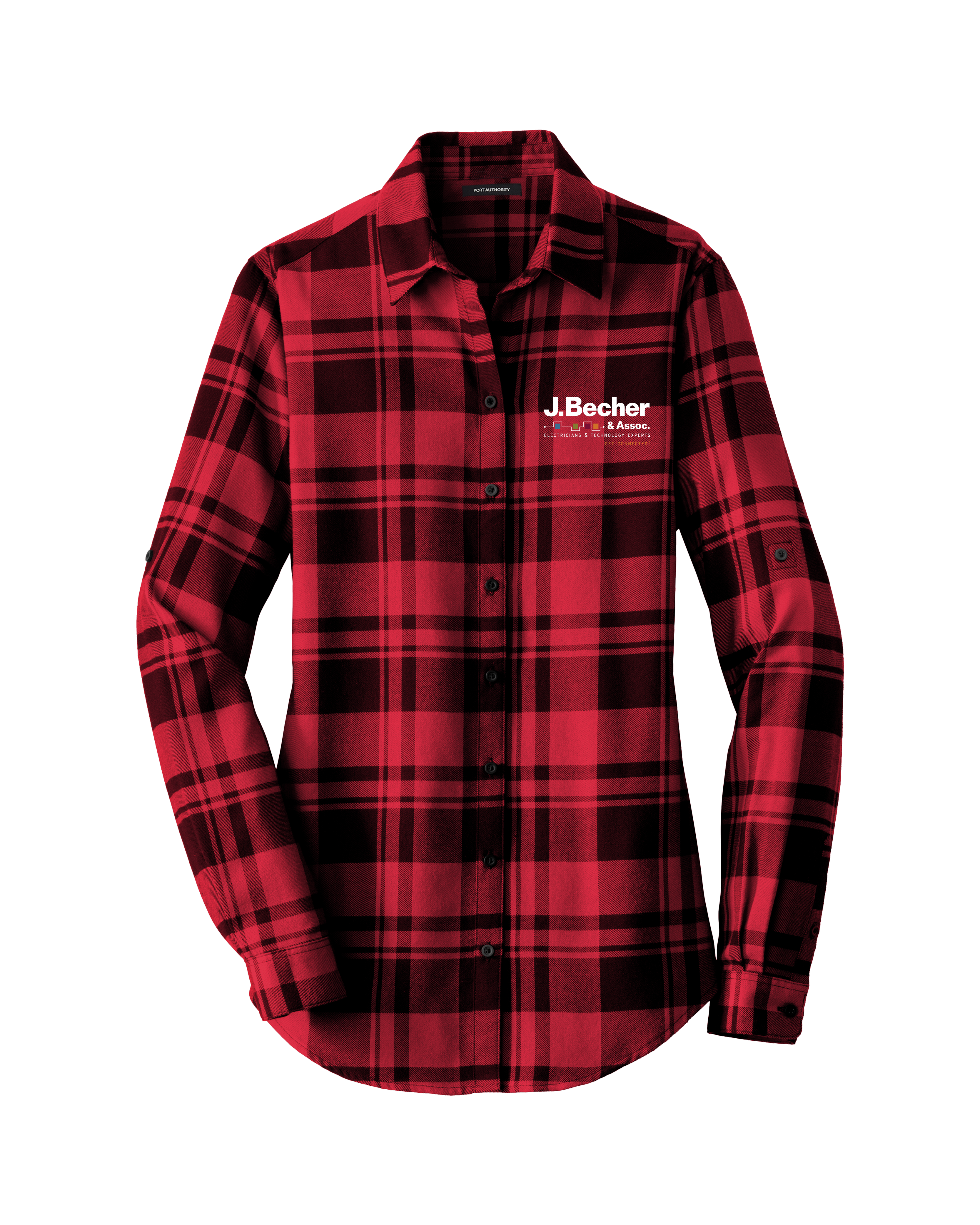 J. Becher - Port Authority® Ladies Plaid Flannel Tunic